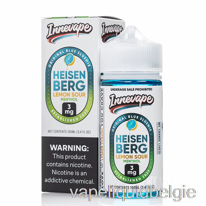 Vape Smaken Heisenberg Citroenzure Menthol - Innevape - 100ml 0mg